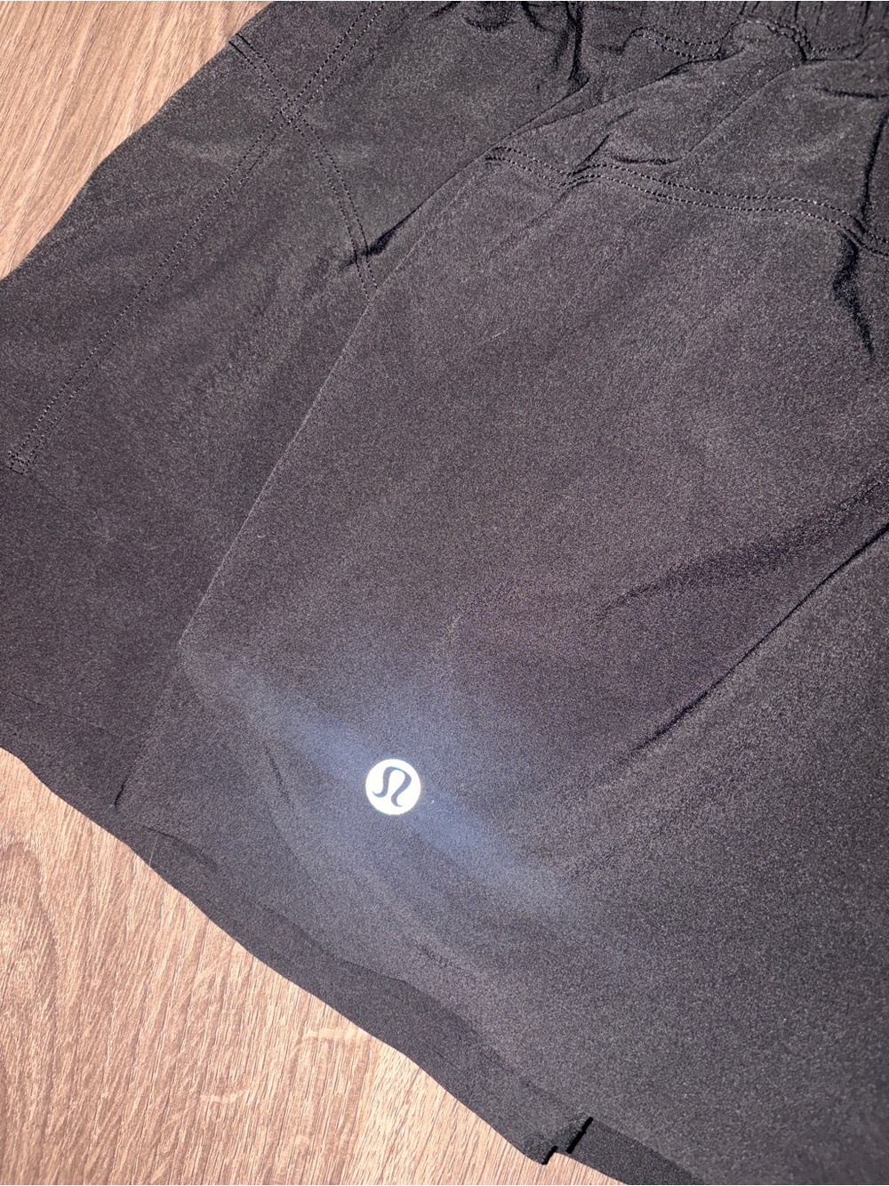 lululemon athletica Black Smocked-Waist Athletic Shorts- shake it out shorts - Picture 2 of 6